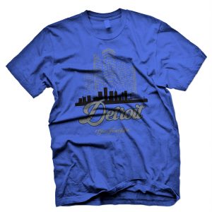 Detroit blue graphic tshirt