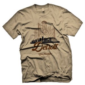 Detroit tan graphic tshirt