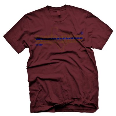 WorldwideClothing Texas maroon t-shirt