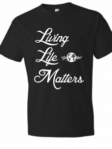 Living Life Matters men's black tshirt